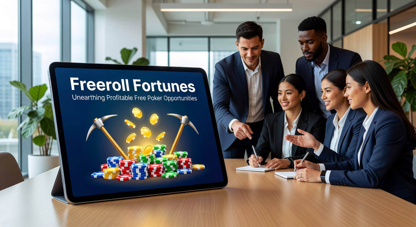 Nahaufnahme eines Laptops mit mehreren Poker-Fenstern geöffnet, Freeroll-Turniere im Gange und ein Preispool-Timer sichtbar