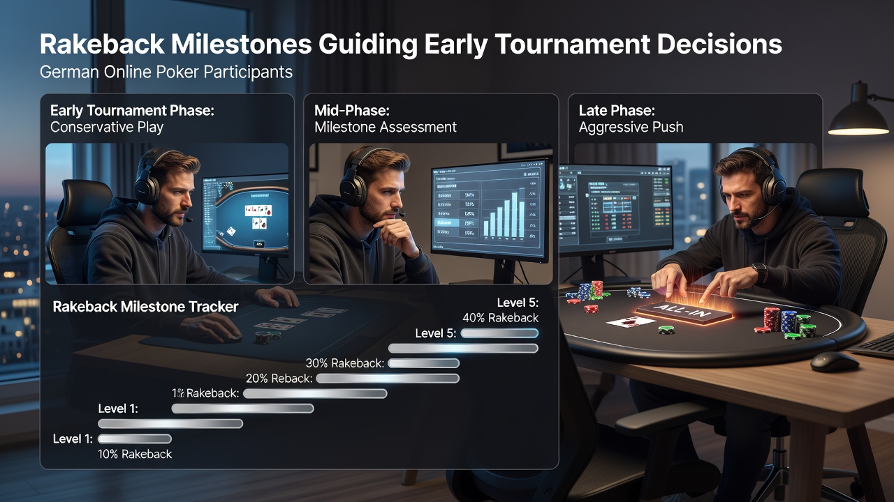 Darstellung von Multi-Table-Sessions und Rakeback-Einflüssen auf deutsche Poker-Spieler
